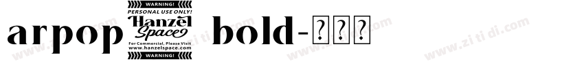 arpop4 bold字体转换